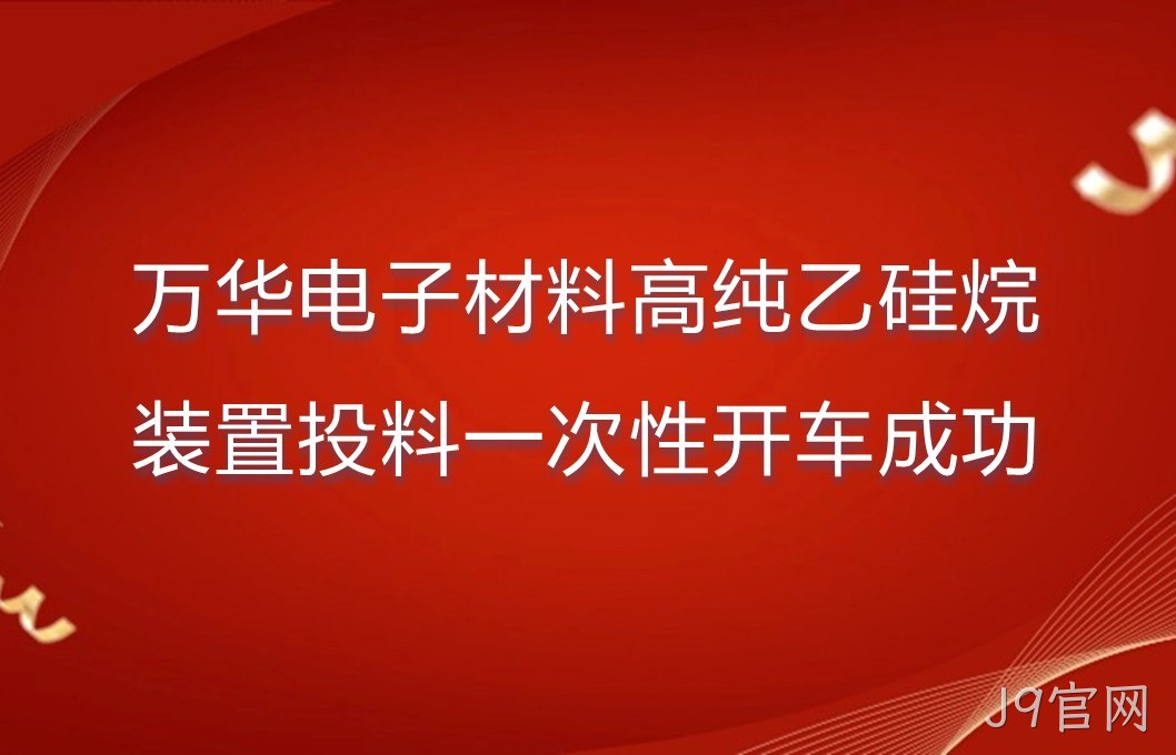 万华电子材料高纯乙硅烷装置投料一次性开车成功