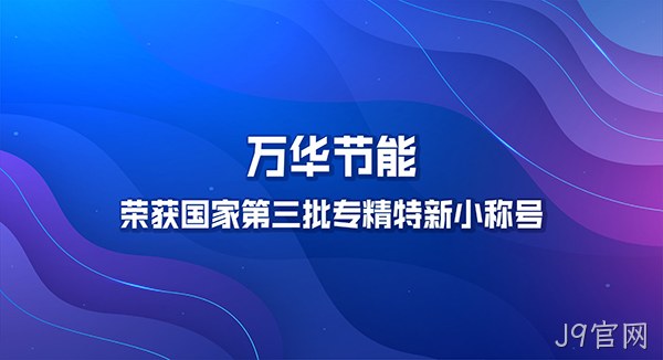 J9官网荣获国家第三批专精特新小巨人称号